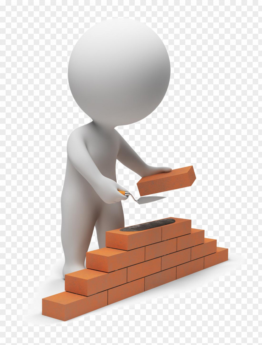 Creative Design 3D Villain Bricklayer Masonry PNG