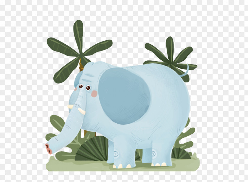 Creative Hand-painted Cartoon Elephant Picture Drawing PNG