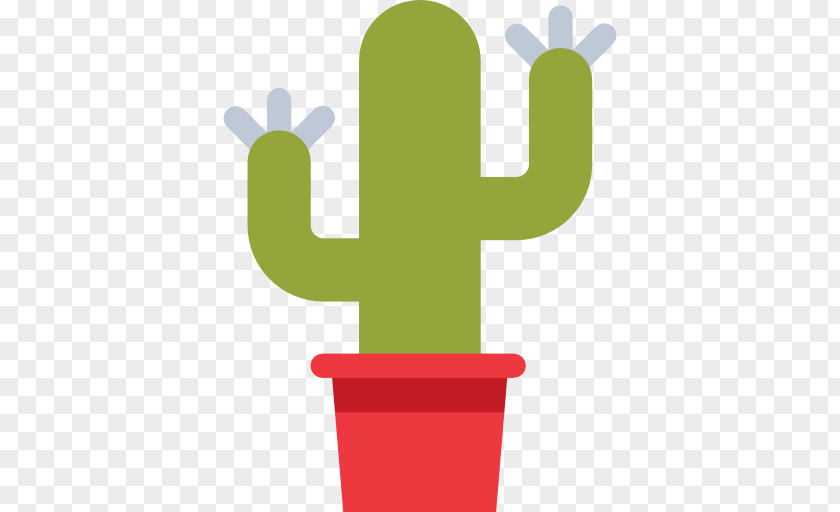 Green Cactus Flat Design Icon PNG