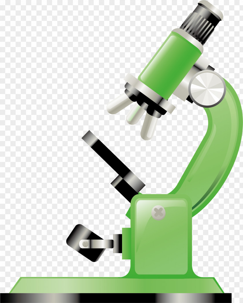 Green Microscope Cartoon PNG