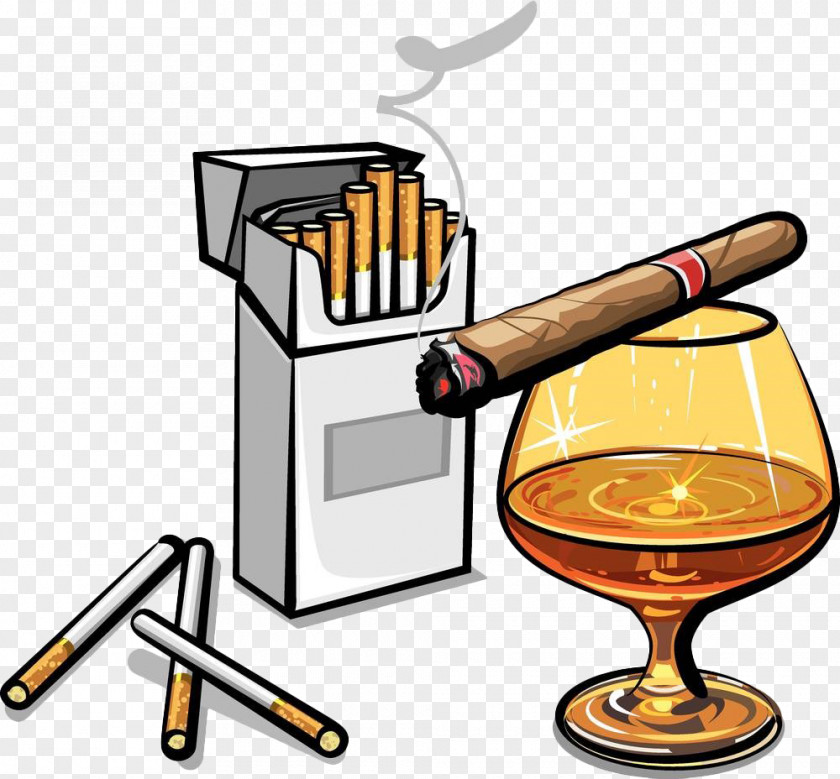 Hand Painted Cigarette Box Alcohol Stock Photography Clip Art PNG