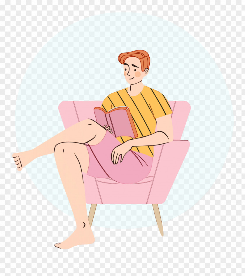 Cartoon Chair Meter Sitting Character PNG