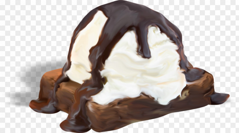 Ice Cream Neapolitan Chocolate Cake Sundae PNG