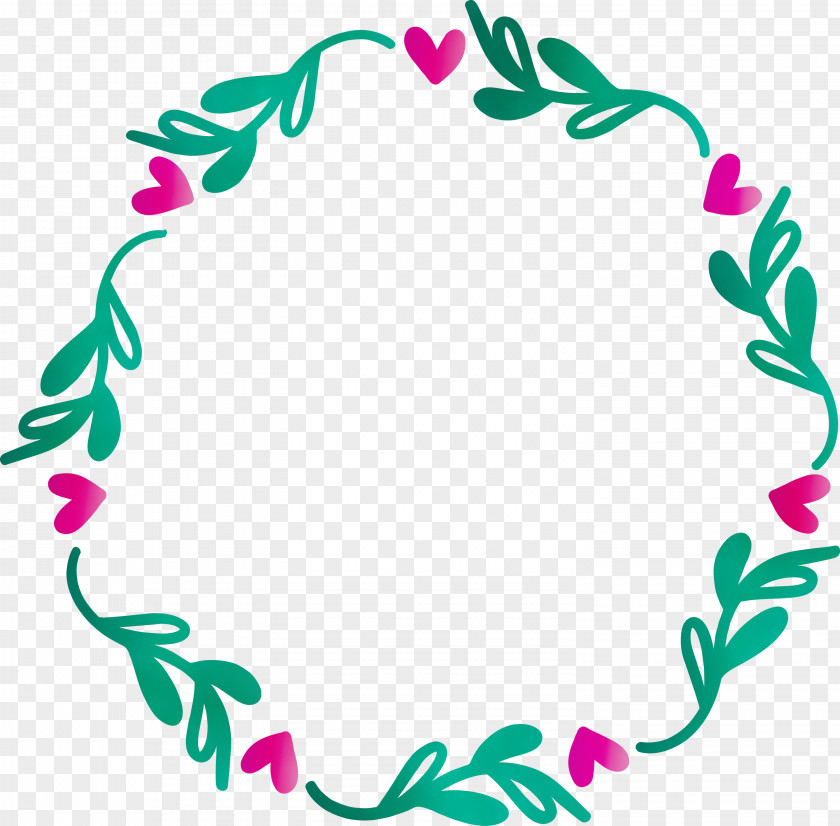 Pink Plant Circle PNG