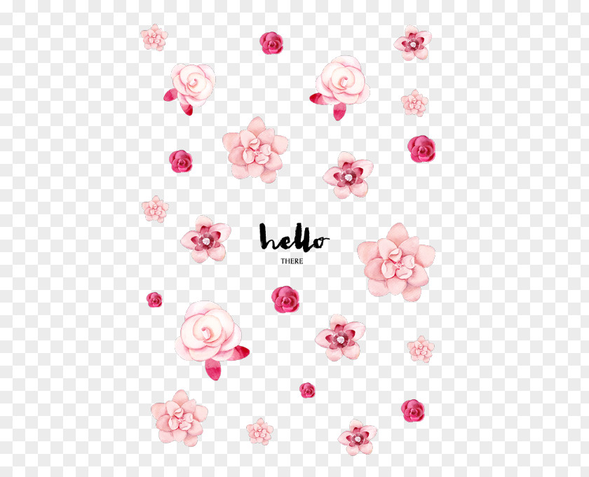 Rose Petal Pink Flower Cartoon PNG