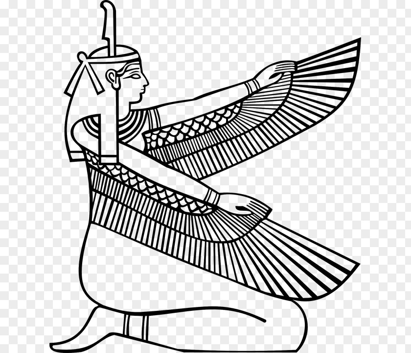 Goddess Ancient Egyptian Deities Maat Coloring Book PNG