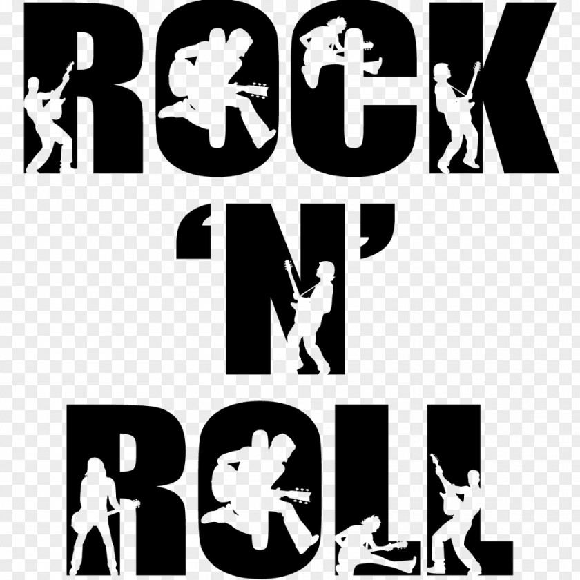 Rock And Roll Music Silhouette Art PNG and roll music Art, rock band, n post clipart PNG