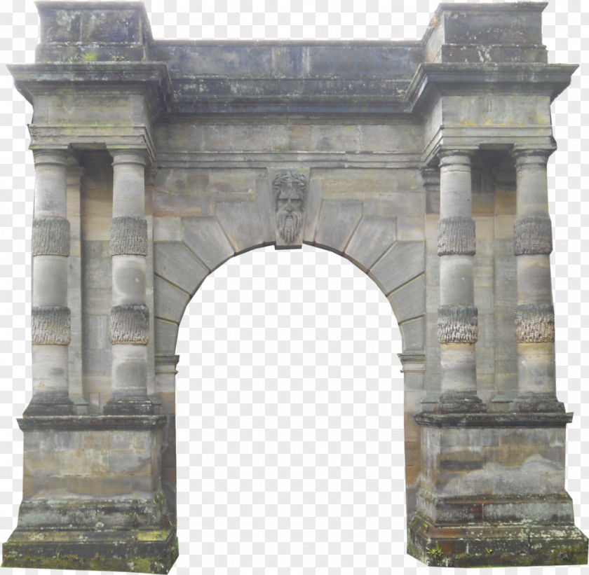Column Triumphal Arch Ancient Rome Stone Carving Middle Ages PNG
