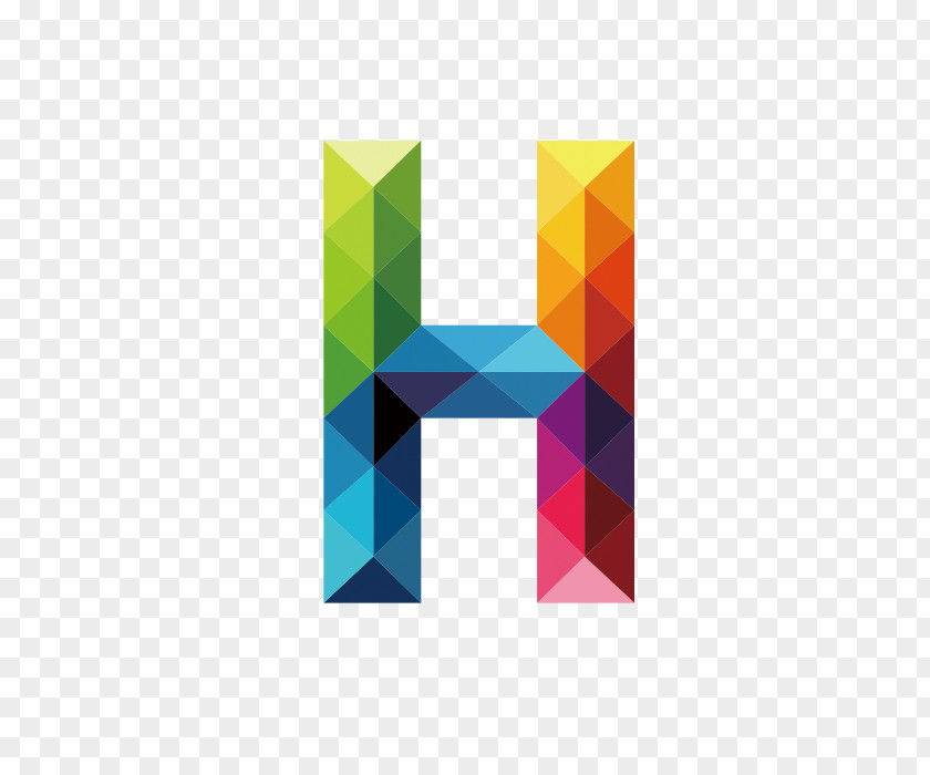 Colorful Letters H Letter PNG