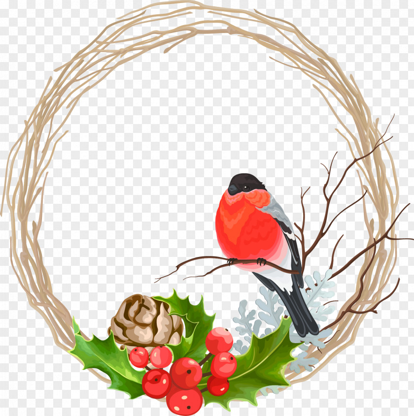 Creative Christmas Wreath Garland PNG