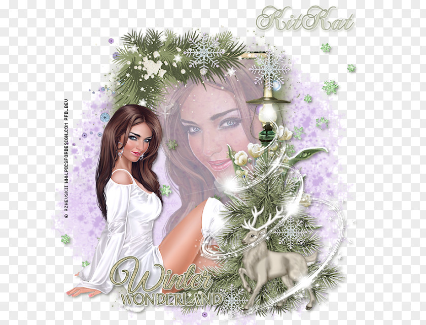 Design Floral Christmas Ornament Character PNG