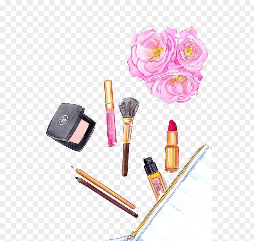 Drawing Cosmetics Foundation Makeup Brush Lipstick PNG