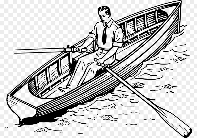 Rowing Boat Canoe Clip Art PNG