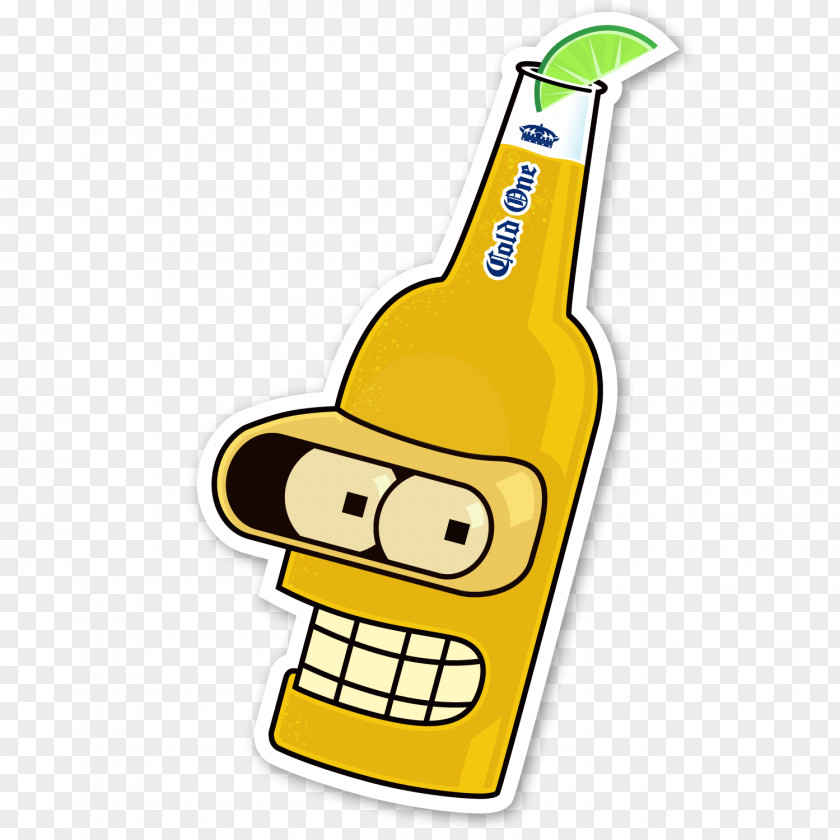 Bender Vector Beer Bottle Heineken Sticker Image PNG