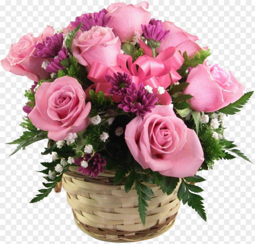 Bouquet Of Flowers Flower Rose Floristry Pink PNG