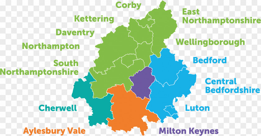 Business South East Midlands Local Enterprise Partnership Map Information PNG