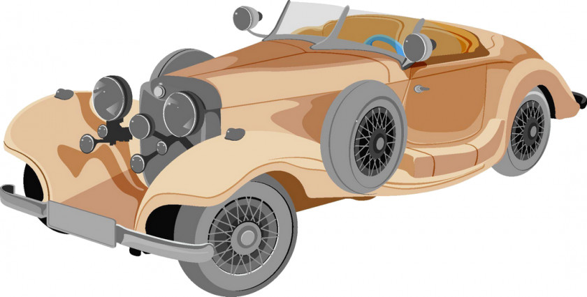 Car Antique Cartoon Design PNG