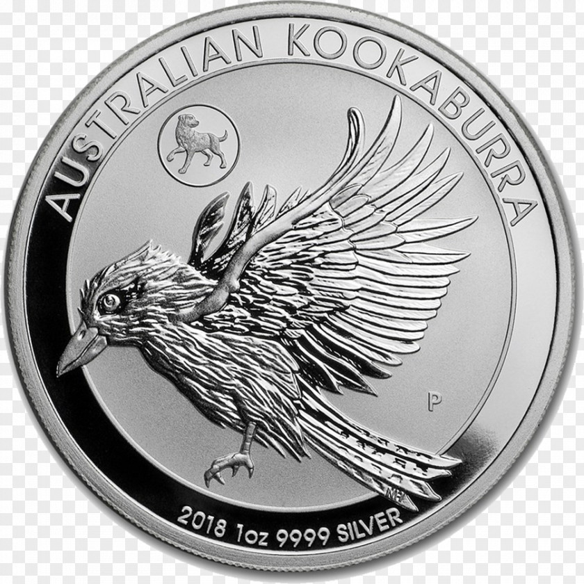 Metal Coin Perth Mint Australian Silver Kookaburra Laughing PNG