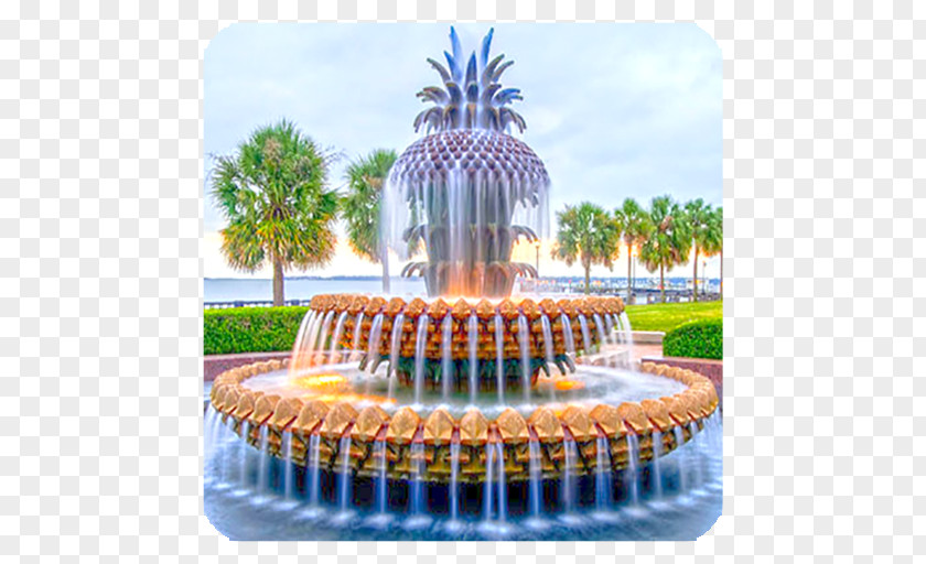 Waterfront Park Pineapple Fountain Android Application Package Photograph PNG