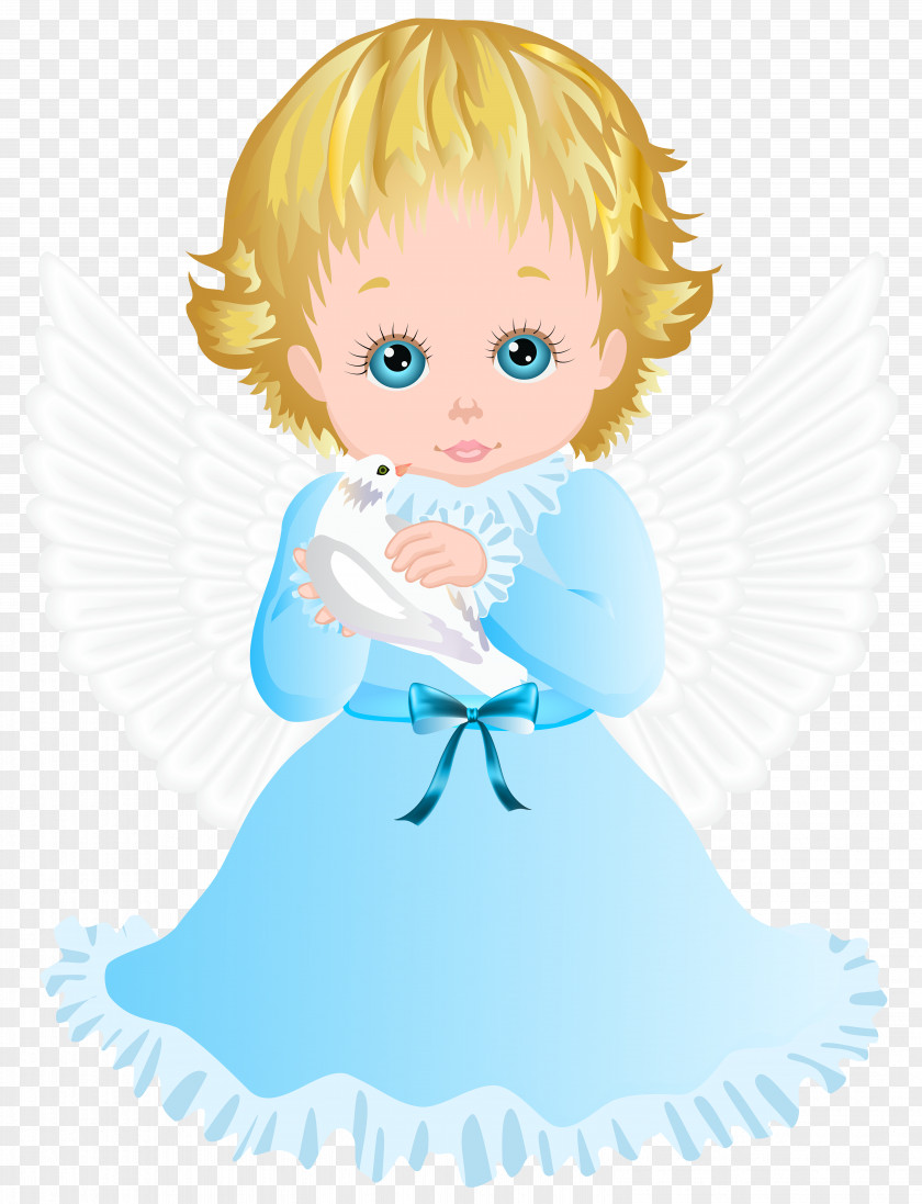 Cute Angel With White Dove Transparent Clip Art Image PNG