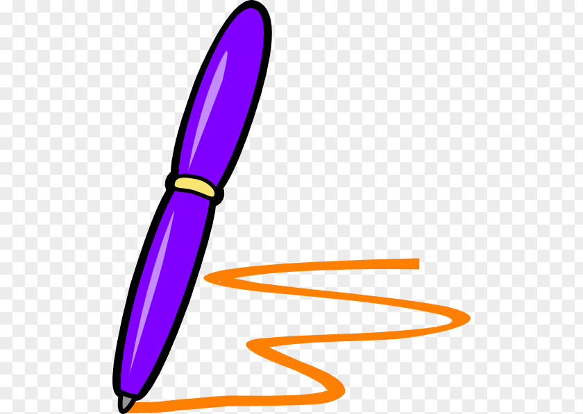 Lilac Fountain Pen Paper Clip Art PNG