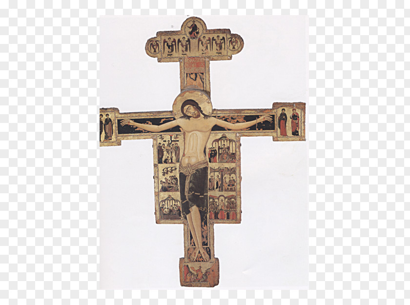 Painting Crucifix Panel Byzantine Art Christ PNG