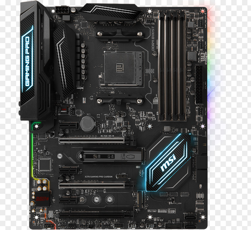 Socket AM4 MSI X370 GAMING PRO CARBON Motherboard Ryzen DDR4 SDRAM PNG