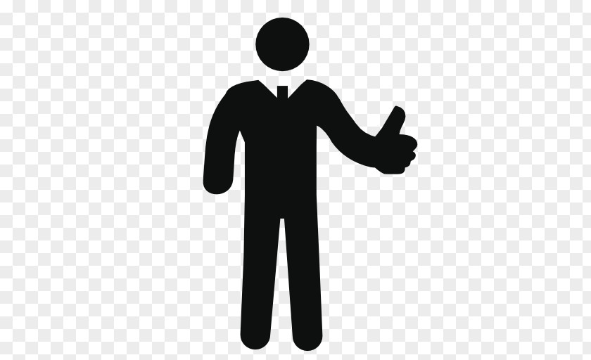 Business Person Silhouette Thumb Signal Like Button Clip Art PNG