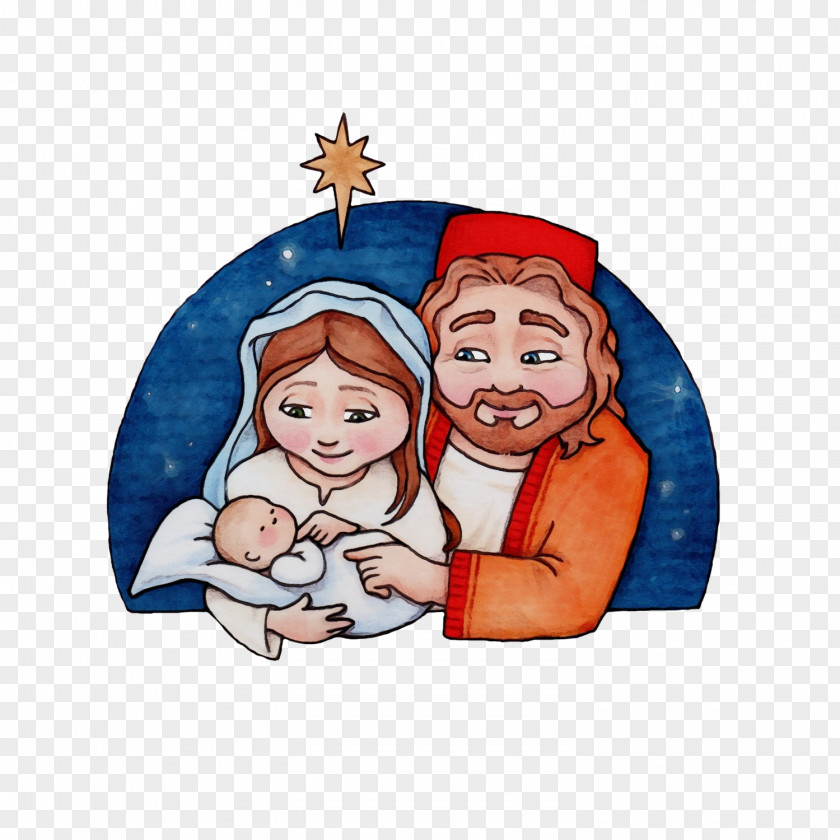 Child Nativity Scene Santa Claus Cartoon PNG