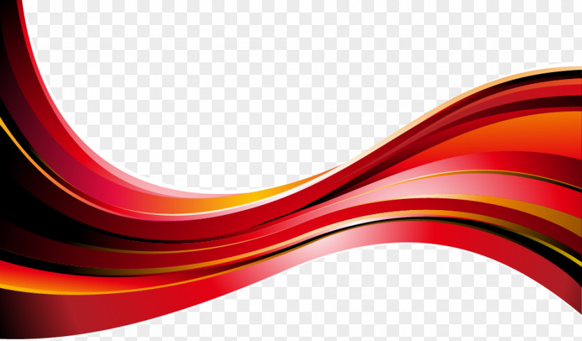 Red Abstract Geometric Curve Graphic Design Wallpaper PNG