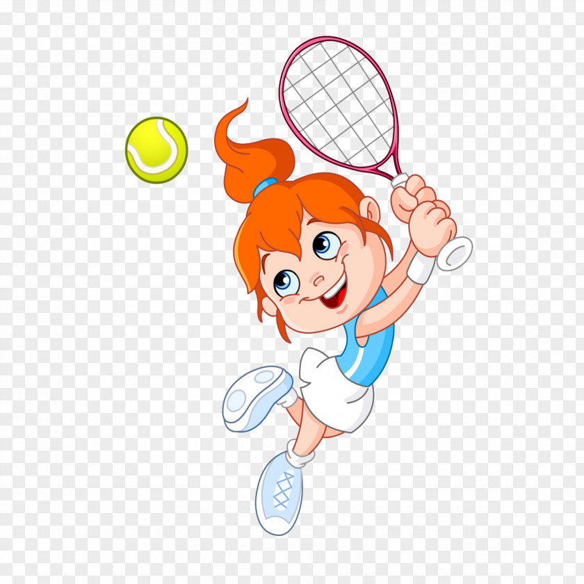 Tennis Girl Racket Illustration PNG Illustration, playing tennis clipart PNG