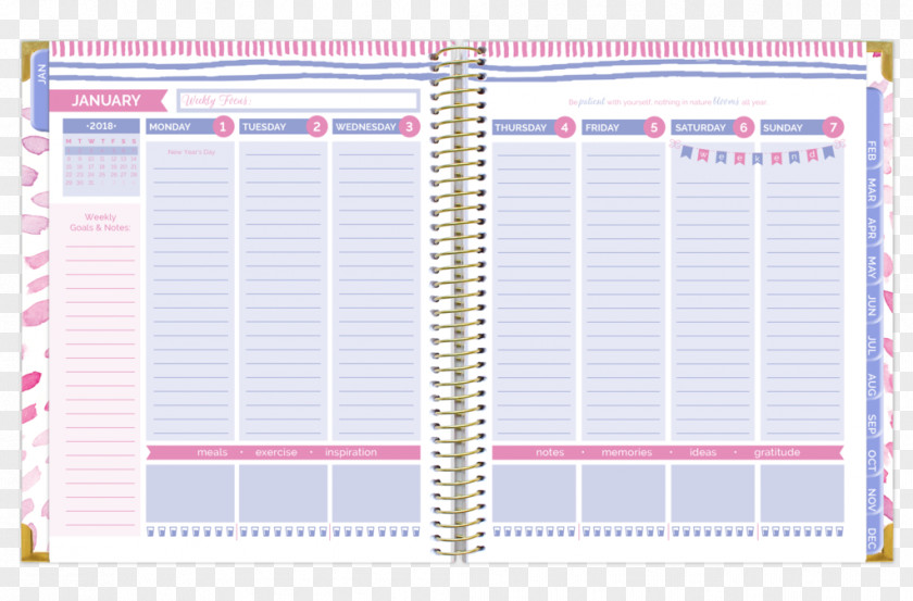 Feather Calendar 0 Paper Bloom Daily Planners Peafowl PNG
