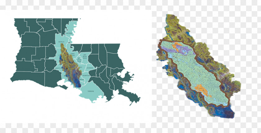 Map Atchafalaya Basin River National Heritage Area Blank PNG