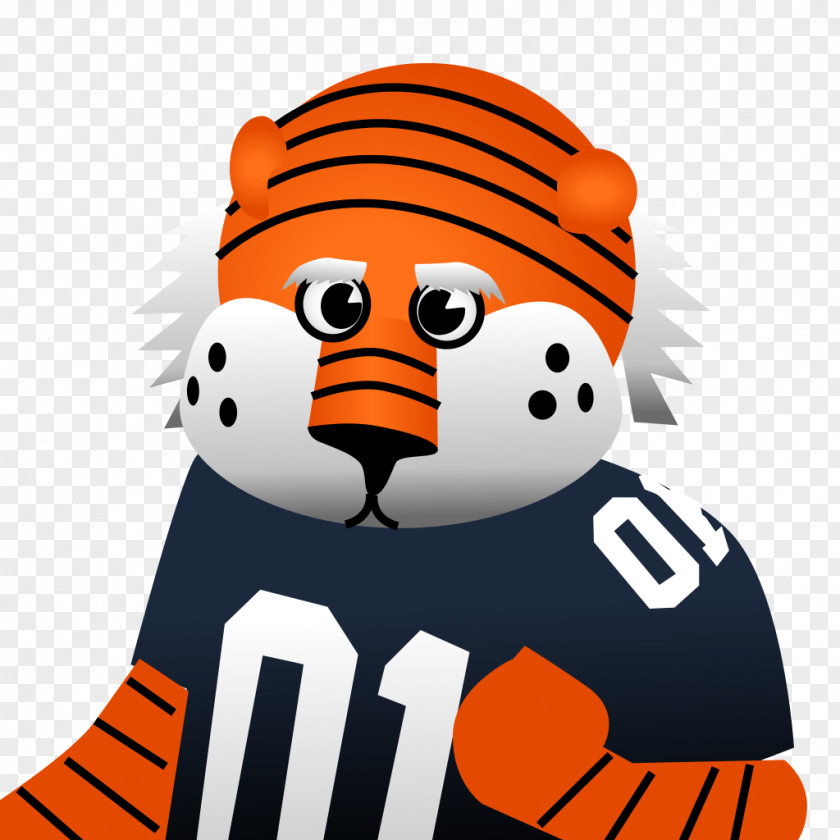 Mascot Aubie The Tiger Auburn Tigers Football PNG