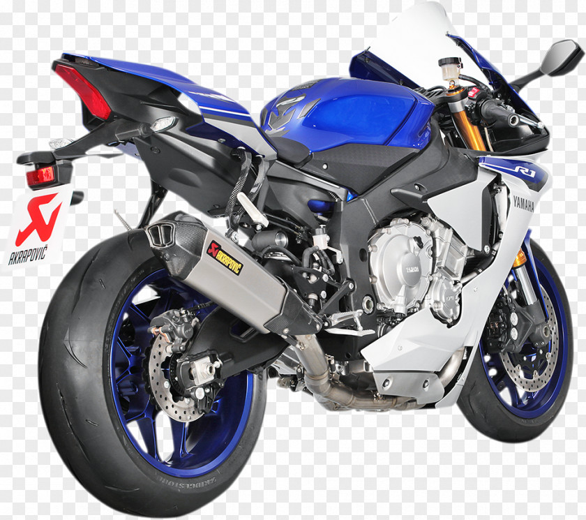 Motorcycle Yamaha YZF-R1 Exhaust System Motor Company Akrapovič Muffler PNG