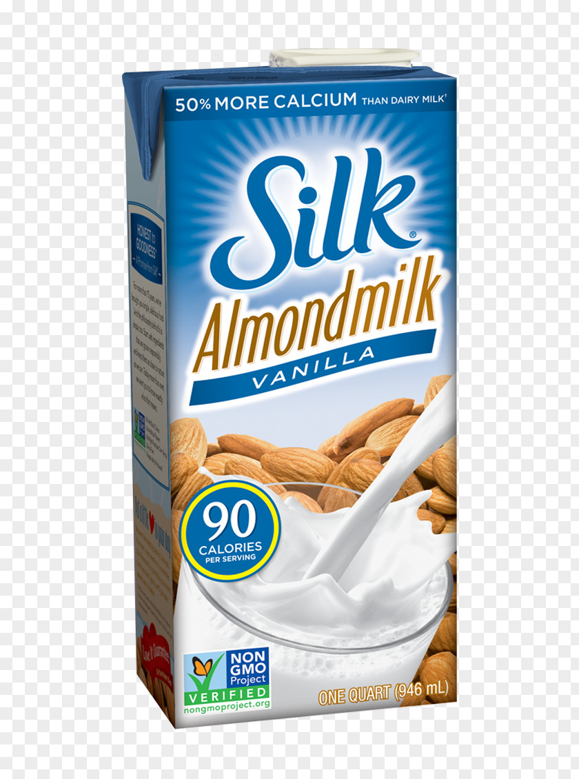 Almond Milk Carton Soy Organic Food Silk Unsweetened Soymilk PNG