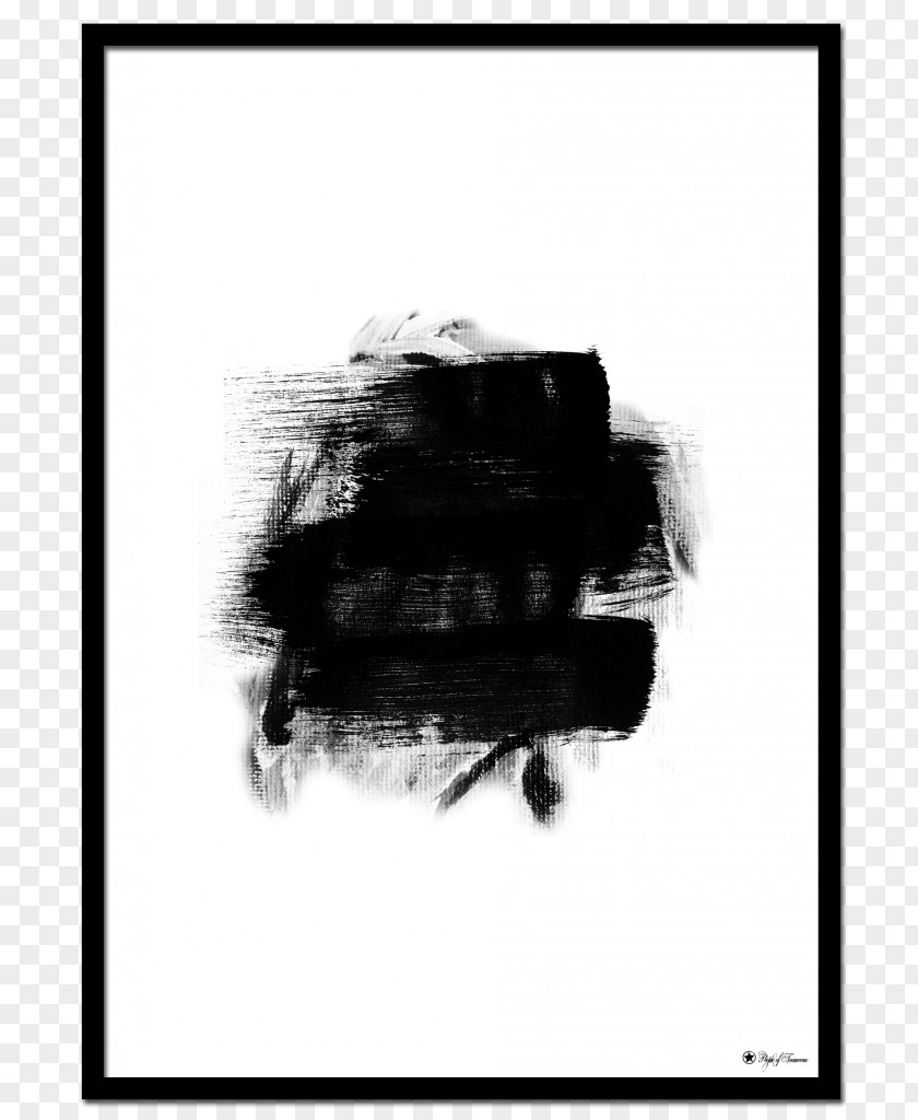 Black Brush Drawing Abstract Art Graphic Design Picture Frames PNG