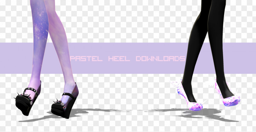 Block Heels High-heeled Shoe MikuMikuDance Stocking PNG