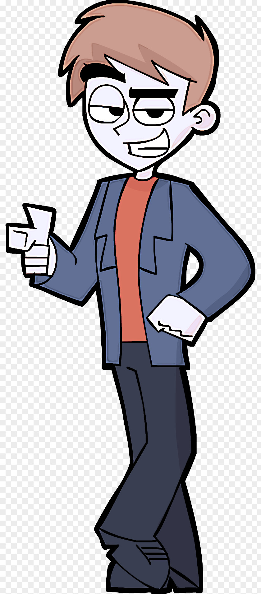 Businessperson Gesture Cartoon Finger Thumb Pleased PNG