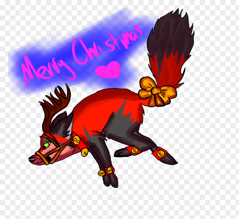 Christmas Reindeer Illustration Animated Cartoon Legendary Creature PNG