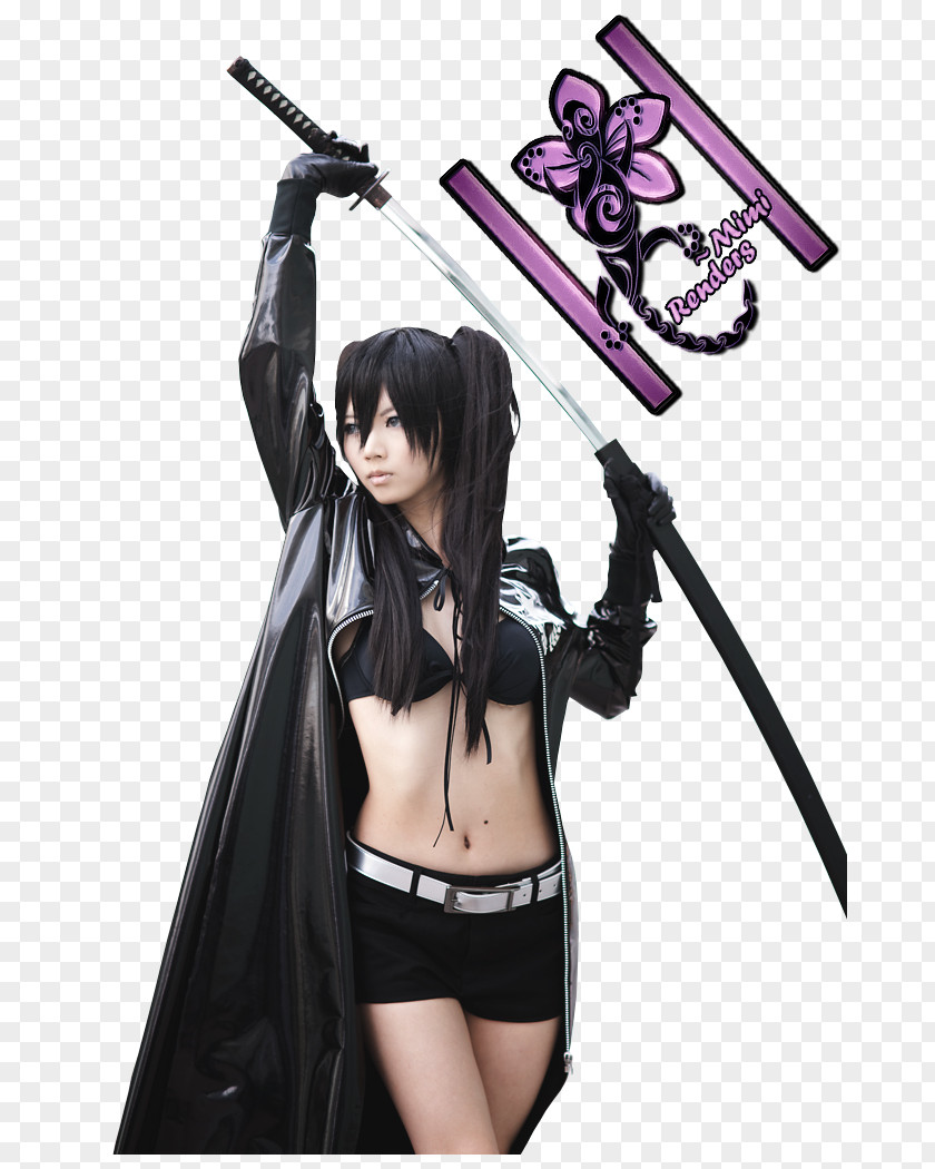 Cosplay Steampunk Costume Black Rock Shooter Game PNG