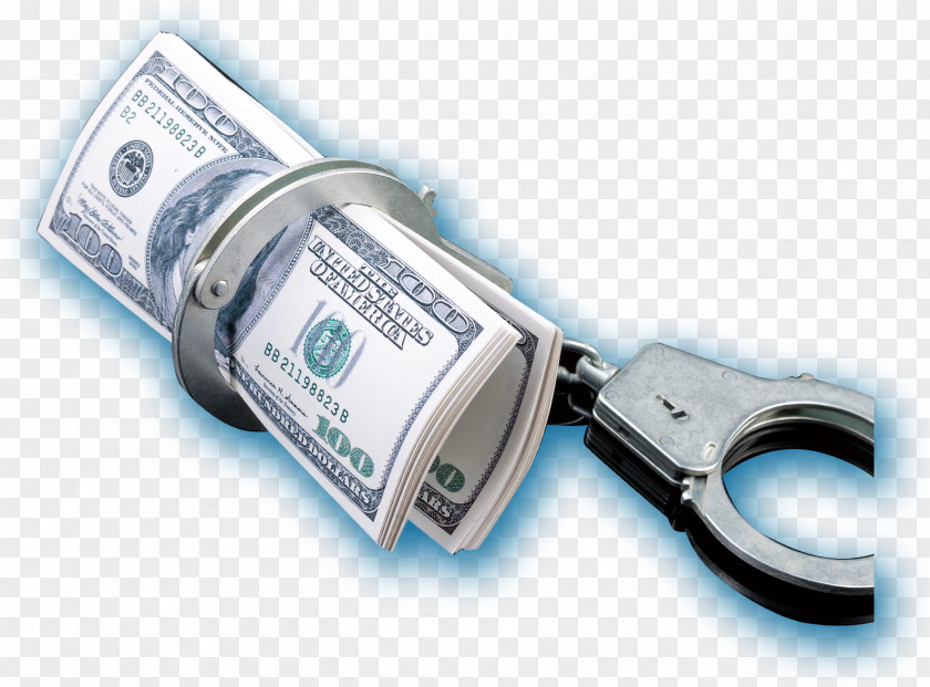 Handcuffs And Banknotes Banknote Money PNG