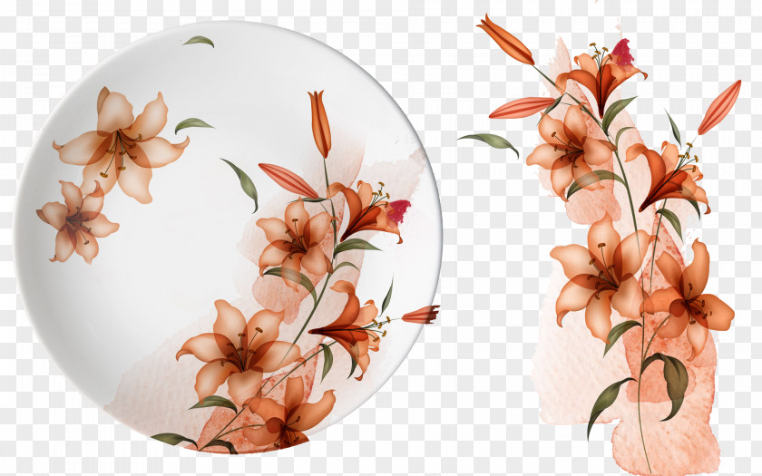 Independent Hand-painted Plates Download Computer File PNG
