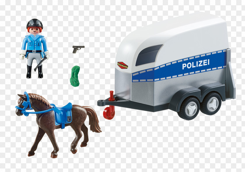 Horse Mounted Police Officer Playmobil PNG