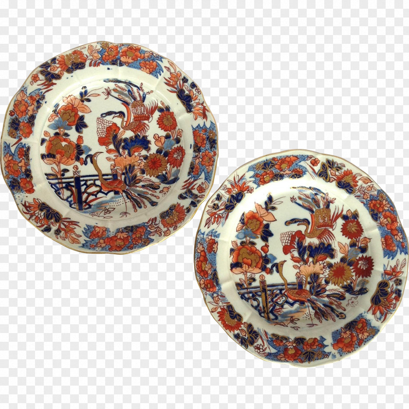 Plate Ironstone China Porcelain Antique Ceramic PNG