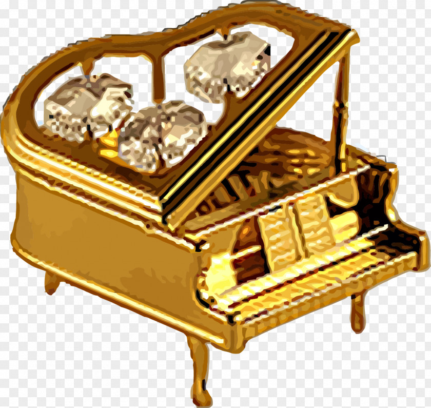 Vector Gold Piano Musical Instrument Wind Chinoiserie PNG