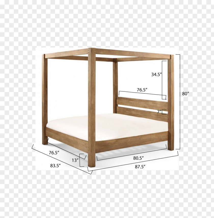 Bed Four-poster Canopy Size Frame PNG