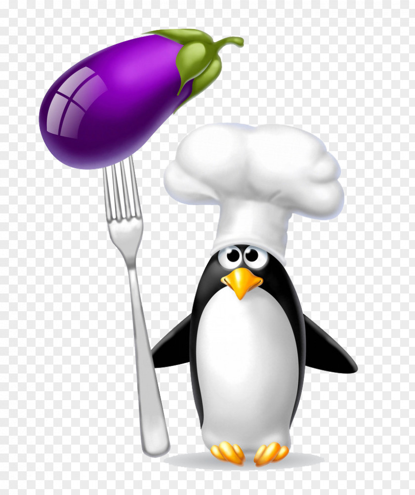 Creative Penguin Chef Clip Art PNG