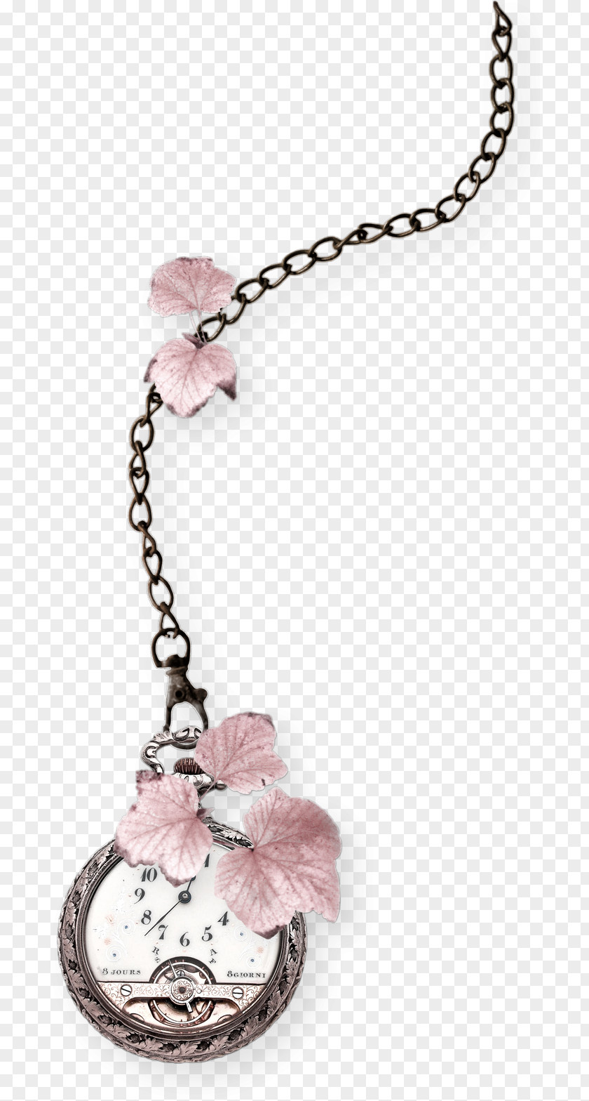 Petal Chain Pocket Watch Jewellery Clothing Accessories PNG