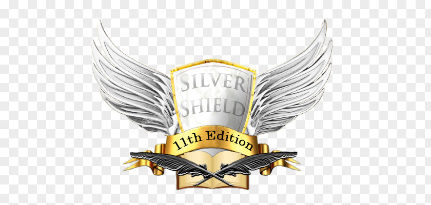 Silver Shield Logo Emblem Brand Badge Golden Eagle PNG